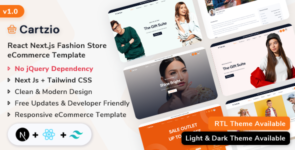 Cartzio – React Next.js eCommerce Template