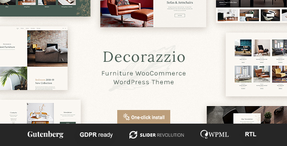 Decorazzio – Interior Design and Furniture Store WordPress Theme