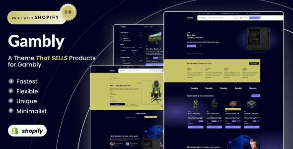 Gambly – Multipurpose Gaming Shopify 2.0 theme