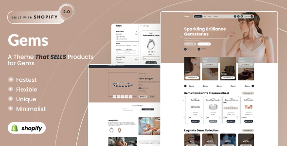 Gems – Jewelry Diamond Responsive Shopify 2.0 Theme