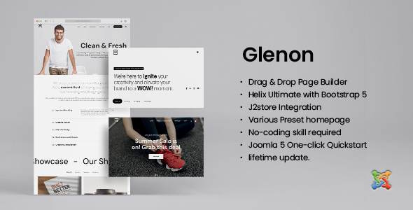 Glenon – Creative and eCommerce Joomla Templates