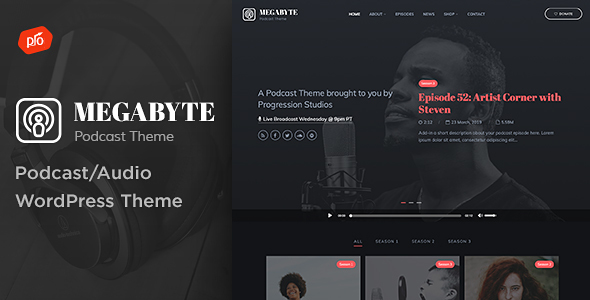 Megabyte – Podcast/Audio WordPress Theme