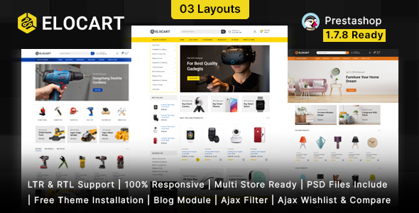 Elocart – Multipurpose Prestashop 1.7 & 8.x Responsive Theme