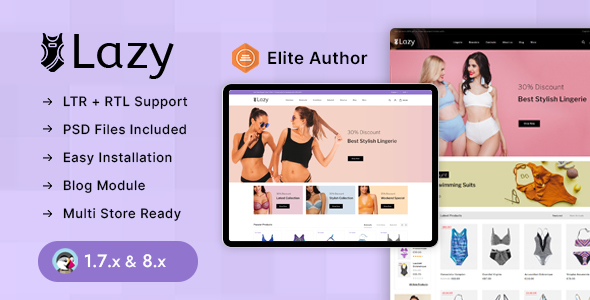 Lazy – Lingerie Store Prestashop 1.7 & 8.x Responsive Theme