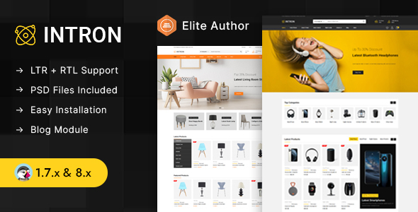 Intron – Mega Electronics Prestashop 1.7 & 8.x Responsive Theme