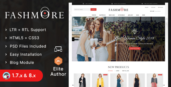 FashMore – Unique Fashion Prestashop 1.7 & 8.x Responsive Theme