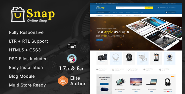 Snap – Electronics Prestashop 1.7 & 8.x Responsive Theme