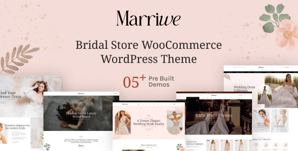 Marriwe – Bridal Store WooCommerce WordPress Theme