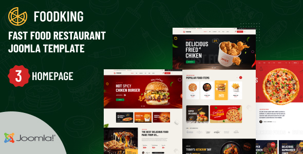 Foodking – Fast Food Restaurant Joomla Template