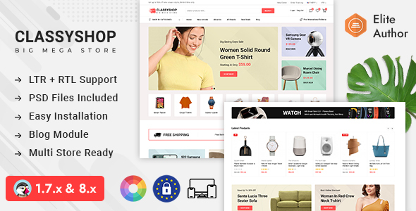 Classyshop – Premium Mega Store Prestashop 1.7 & 8.x Responsive Theme