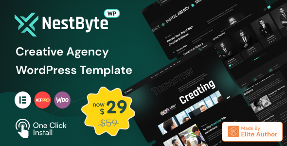 Nestbyte- Creative Agency and Startup WordPress Theme