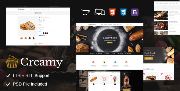 Creamy – Bakery OpenCart Theme