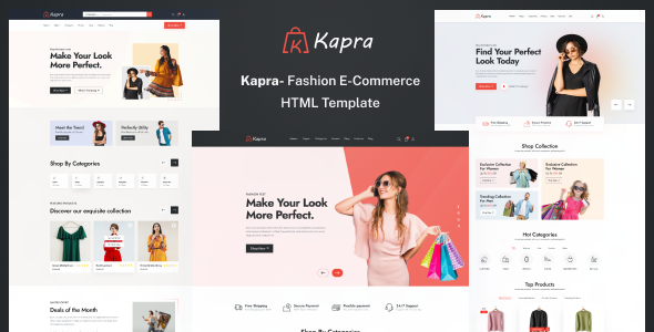 Kapra – Fashion E-Commerce HTML Template