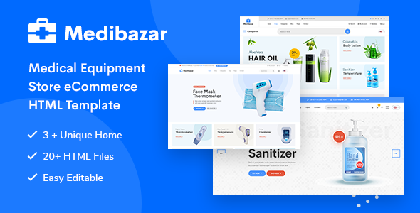 Medibazar – Medical Equipment Store eCommerce HTML Template