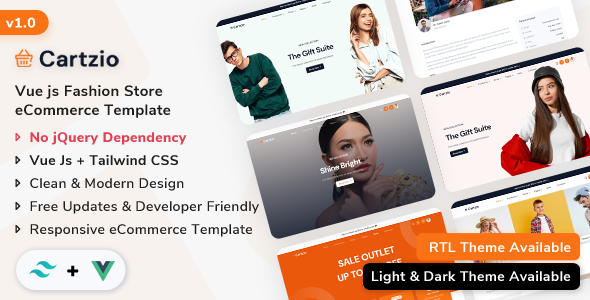 Cartzio – Vue Js Multipurpose eCommerce Template