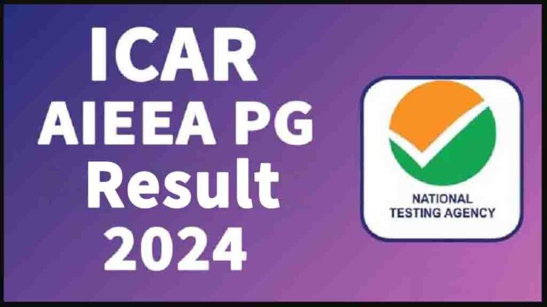 ICAR AIEEA PG Result 2024: Out, Download PG / Phd Score Card [Career]