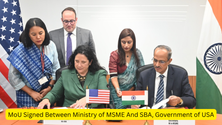 MoU Signed Between Ministry of MSME And SBA, Government of USA [Current Affairs]