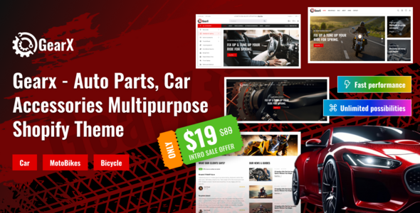 Gearx – Auto Parts, Motorcycle, Vehicles Shopify Theme