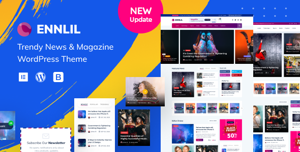 Ennlil – Modern Magazine WordPress Theme with Dark Mode + WooCommerce