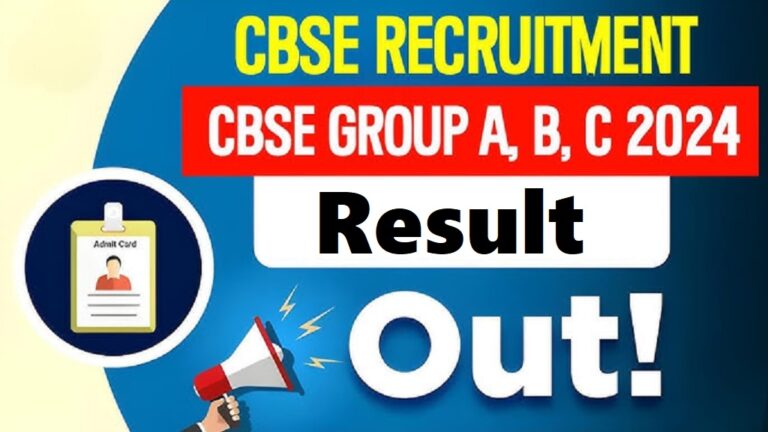 CBSE Group A, B & C Various Posts Result 2024 – Sarkari Result [Career]