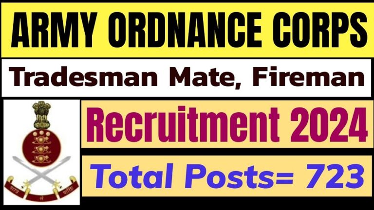 AOC Recruitment 2024 Notification Out For 723 MTS, Fireman & Various Posts [Career]