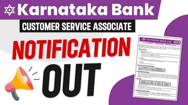 Karnataka Bank Recruitment 2024: Apply for CSA Posts at karnatakabank.com [Career]