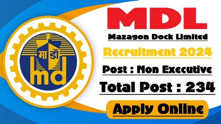 MDL Non Executive Recruitment 2024 Out, Apply Online For 234 Post [Career]