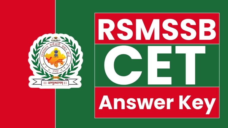 RSMSSB CET Answer Key 2024 out today @ rsmssb.rajasthan.gov.in, [Career]