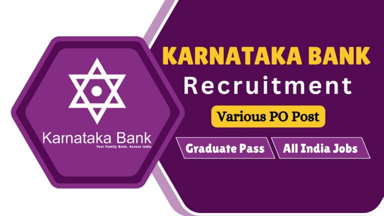 Karnataka Bank PO Recruitment 2024 Notification Out Apply Online Link [Career]