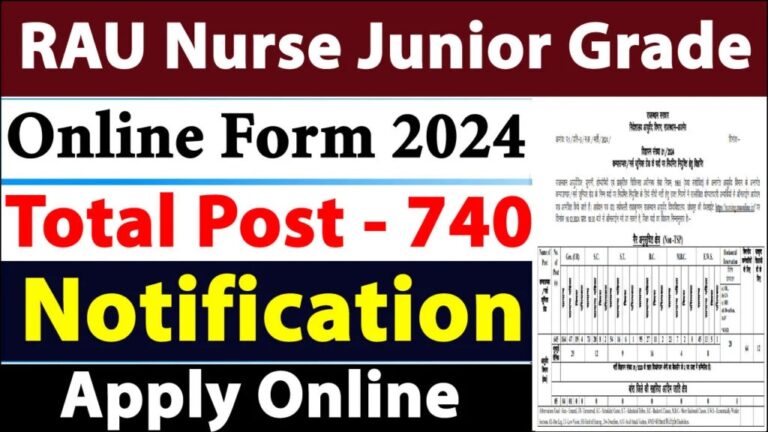 RAU Recruitment 2024 Notification Out for 740 Compounder & Nurse [Career]