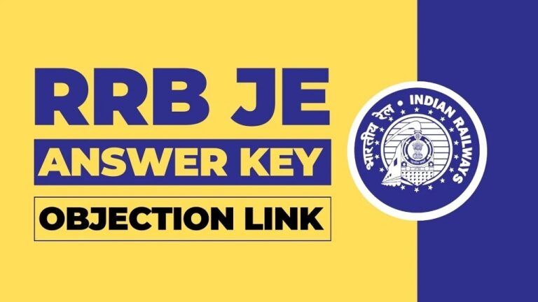 RRB Junior Engineer JE Answer Key 2024 [Career]