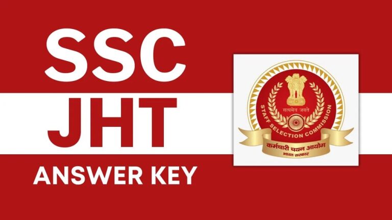 SSC JHT Answer Key 2024 Out Check Paper I Response Sheet PDF [Career]