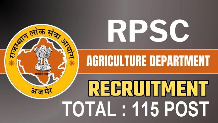 Rajasthan RSMSSB Junior Engineer JEN (Agriculture) Recruitment 2024 [Career]